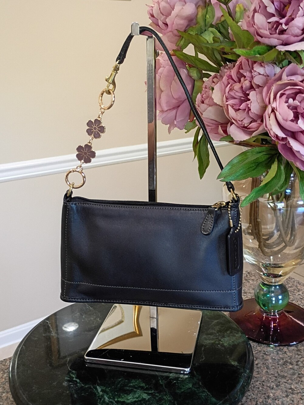 Coach Demi Baguette Black Leather 9311